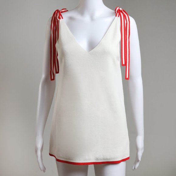 Ann Taylor Tank Top with Red Straps Size S - Picture 1 of 5
